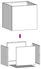 vidaXL Ζαρντινιέρα Λευκή 42x40x39 εκ. από Χάλυβα