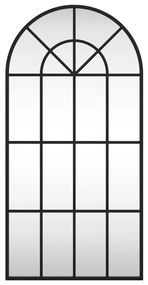 Καθρέφτης Τοίχου Αψίδα Μαύρος 40 x 80 εκ. από Σίδερο - Μαύρο