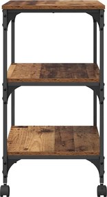 vidaXL Σταντ Εκτυπωτή Παλαιωμένο ξύλο 50 x 41 x 75 εκ