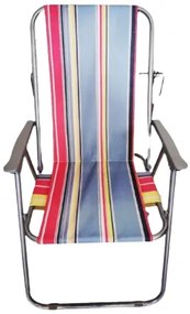 Keskor Καρέκλα Παραλίας με Μεταλλικό Σκελετό  Multicolour 51x47x76εκ.