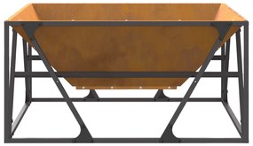 vidaXL Τζάκι Τετράγωνο 80x80x40 εκ Στιβαρό Ατσάλι