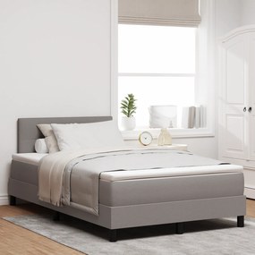vidaXL Κρεβάτι Box Spring με Μαξιλάρι & LED Ταμπά 120x200 εκ. Υφάσματος