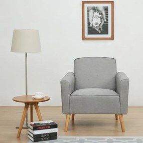 Πολυθρόνα Nextdeco Paris ανοιχτό γκρι Υ78x75x78εκ.