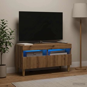 vidaXL Ντουλάπα LED Τηλεόρασης Artisan Δρυς Επεξεργασμένο Ξύλο
