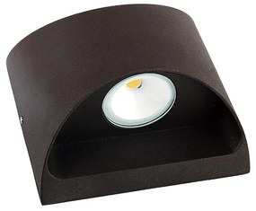 Adeleq Led Φωτιστικό Επίτοιχο Αλουμινίου Οβάλ Διπλής Κατεύθυνσης 2x3W 3000K Σκουριά 3-691181
