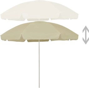 vidaXL Ομπρέλα Θαλάσσης Χρώμα Κίτρινο της Άμμου 300 εκ.