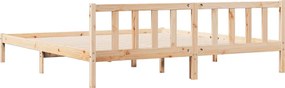 vidaXL Πλαίσιο Κρεβατιού Μακρύ Χωρίς Στρώμα 180x210 εκ Μασίφ Πεύκο