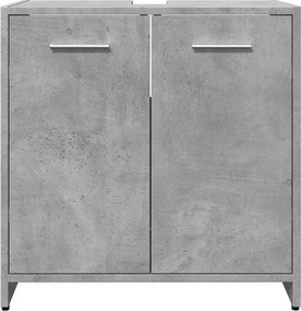 vidaXL Ντουλάπι Νιπτήρα Μπάνιου Μπετόν Γκρι 60x33x60 εκ. Επεξ. Ξύλο