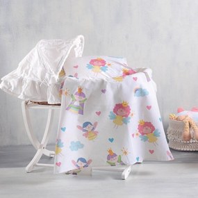 Σεντόνι Βρεφικό Fairies White-Pink Ρυθμός Crib 80x110cm 100% Cotton