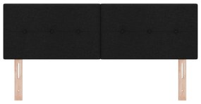 vidaXL LED Κεφαλάρι Με Μπουτόν Μαύρο 80 εκ Υφασμάτινο