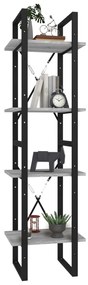 vidaXL Βιβλιοθήκη με 4 Ράφια Γκρι Sonoma 40x30x140 εκ. Επεξεργ. Ξύλο