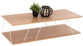 COFFEE TABLE TARS  SONOMA MELAMINE-WHITE METAL RODS 120Χ50Χ30Hcm.