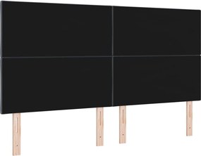 vidaXL LED κεφαλάρι Σκούρο Γκρι 180 cm Τεχνητό Δέρμα