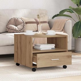 vidaXL Τραπεζάκι σαλονιού with Drawer artisan δρυς 55 x 55 x 45 cm