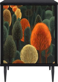 vidaXL Κομοδίνο ZAANDAM 2 τμχ. Μαύρη Δρυς 36 x 33 x 51 εκ.