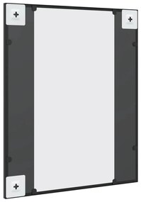 vidaXL Καθρέφτης Ορθογώνιος Μαύρος 50 x 60 εκ. από Σίδερο