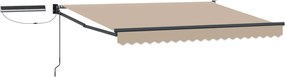 vidaXL Ηλεκτρικό Αναδιπλούμενο Σκίαστρο Μπεζ 3,5 x 2 m