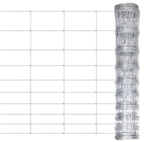 vidaXL Συρματόπλεγμα Περίφραξης Ασημί 50 x 1,2 μ. Γαλβανισμένο Ατσάλι
