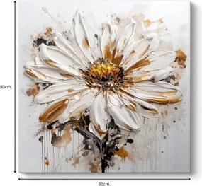Πίνακας σε καμβά "Daisy" Megapap ψηφιακής εκτύπωσης 80x80x3εκ.