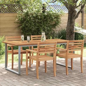vidaXL Τραπέζι Κήπου για Φαγητό Γκρι 180 x 90 x 75 cm
