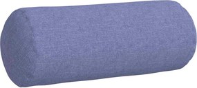 vidaXL Μαξιλάρια Στήριγμα 2 pcs Μπλε τζην Ø 15 x 40 εκ ύφασμα