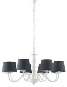 Φωτιστικό Οροφής I-Favola/8 White-Grey Luce Ambiente Design Μέταλλο,Ύφασμα