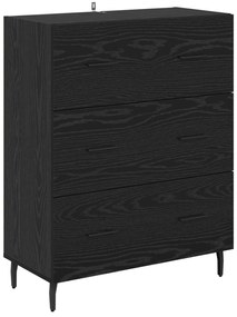 vidaXL Highboard με συρτάρι 2 pcs Μαύρη Οξυά Επεξεργασμένο ξύλο