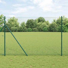 vidaXL Εξαγωνικός φράχτης Πράσινο 1.6 x 10 m Ατσάλι