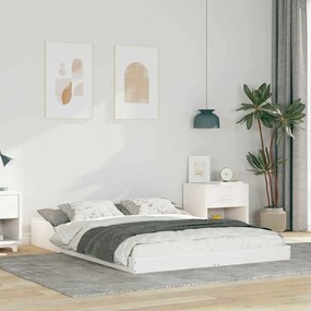 vidaXL Σκελετός Κρεβατιού Λευκό 120 x 190 cm Μασίφ ξύλο πεύκου