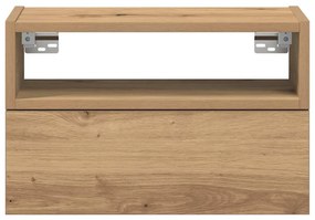 vidaXL Κομοδίνα Επιτοίχια 2 τεμ. Αρτισιανή Δρυς 45x26x28,5 εκ.