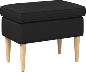 vidaXL Πολυθρόνα Ποδιών Μαύρο 55 x 35 x 41 εκ Πολυεστέρας