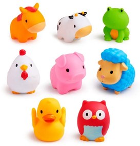 Μπουγελόφατσες Farm Bath Squirts (Σετ 8τμχ) Multi Munchkin Plastic