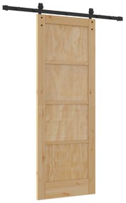 vidaXL Συρόμενη Πόρτα με Σετ Εξαρτημάτων 73.5x198.5 εκ. Μασίφ Ξύλο Πεύκου