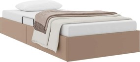 vidaXL Κρεβάτι Οθωμανικού Τύπου Καπουτσίνο 90 x 190 cm Τεχνητό Δέρμα