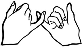 Διακοσμητικό Τοίχου Pinky Promise 575TNL1123 100x57cm Black Aberto Design Μέταλλο