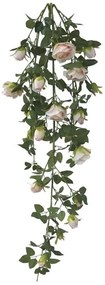 Τεχνητό Κρεμαστό Φυτό Τριανταφυλλιά 00-00-23323-4 120cm Green-Ecru Marhome Πλαστικό, Ύφασμα