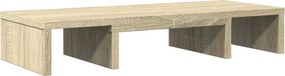 vidaXL Βάση Οθόνης Ρυθμιζ. Sonoma Δρυς 60x24x10,5 εκ. Επεξεργ. Ξύλο
