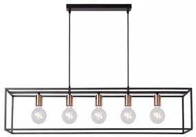 Φωτιστικό Κρεμαστό Lucide 08424-05-30 ARTHUR Μαύρο Ματ (Black Mat)|Χαλκός Ματ Χρώμα (Copper Coloured)