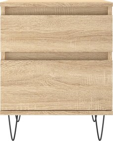 vidaXL Κομοδίνο Sonoma Δρυς 40 x 35 x 50 εκ. από Επεξεργ. Ξύλο