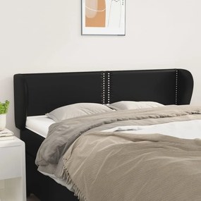 Κεφαλάρι με Πτερύγια Μαύρο 147 x 23 x 78/88 εκ. Συνθετικό Δέρμα 3117094