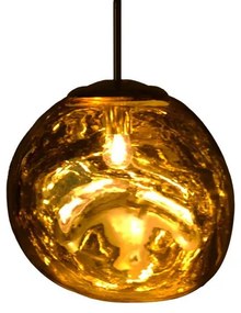 Φωτιστικό οροφής μονόφωτο Gloine E27 σε χρυσή απόχρωση Φ28x60εκ 28x28x60 εκ.