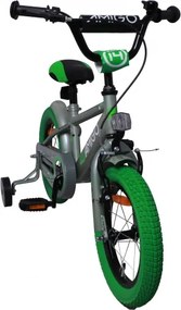 Sports 14 Inch 22 cm Boys Coaster Brake Grey/Green