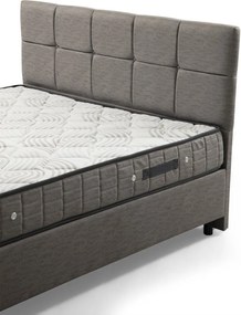 Double Mattress, Base &amp; Headboard Vitalia Set 160 x 200 - Light Grey Light Grey