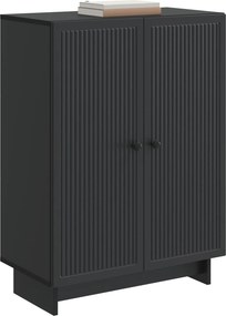 vidaXL Πλαϊνό γραφείο Μαύρο 66 x 34,5 x 90 εκ Επεξεργασμένο Ξύλο