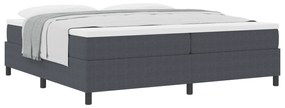 vidaXL Κρεβάτι Box Spring με Στρώμα σε Σκούρο Γκρι, 200 x 200 εκ, Ύφασμα Κορντούρας.