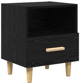 vidaXL Κομοδίνο 2 pcs Μαύρη δρυς 40 x 35 x 47.5 εκ Επεξεργασμένο ξύλο