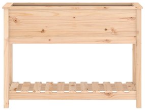 vidaXL Ζαρντινιέρα με Ράφι 111,5 x 34,5 x 81 εκ. Μασίφ Ξύλο Πεύκου