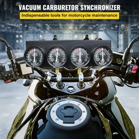 VEVOR Fuel Vacuum Carburetor Synchronize Tool Kit Fuel vacuum Carburetor Synchronizer carb sync Gauge σετ με ελαστικό σωλήνα