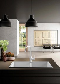 Elleci Quadra 350 - Νεροχύτης Κουζίνας Γρανίτη 79x50 - Nero