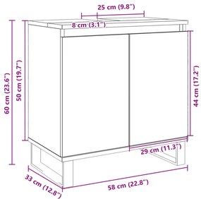 ΝΤΟΥΛΑΠΙ ΜΠΑΝΙΟΥ SONOMA ΔΡΥΣ 58 X 33 X 60 ΕΚ. ΑΠΟ ΕΠΕΞΕΡΓ. ΞΥΛΟ 849675